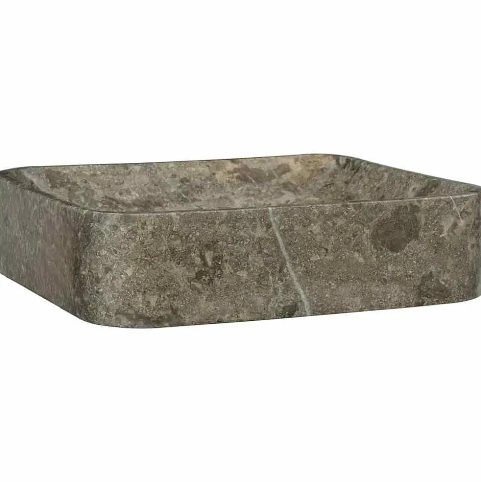 vidaXL Gootsteen 40x40x10 cm marmer grijs
