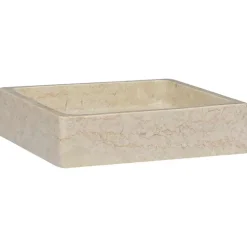 vidaXL Gootsteen 40x40x10 cm marmer crèmekleurig