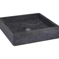 vidaXL Gootsteen 40x40x10 cm marmer zwart