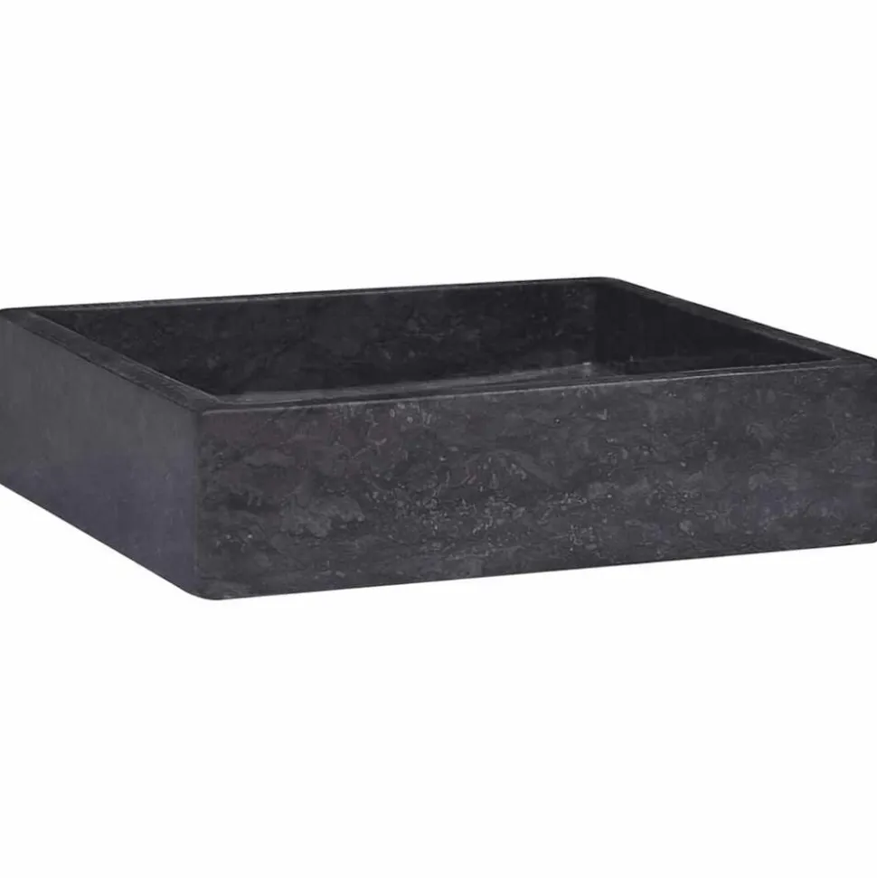 vidaXL Gootsteen 40x40x10 cm marmer zwart