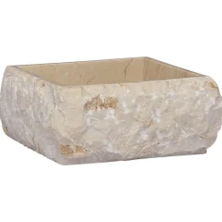 vidaXL Gootsteen 30x30x13 cm marmer crèmekleurig