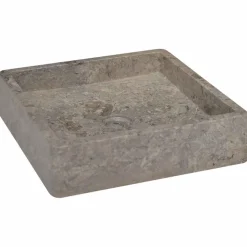 vidaXL Gootsteen 40x40x10 cm marmer grijs