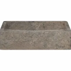 vidaXL Gootsteen 40x40x10 cm marmer grijs