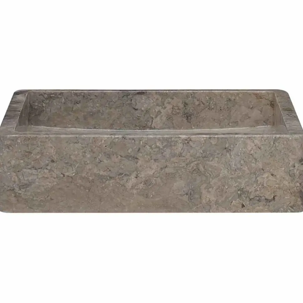 vidaXL Gootsteen 40x40x10 cm marmer grijs