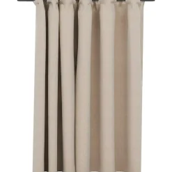 vidaXL Gordijn linnen-look verduisterend met haken 290x245 cm beige