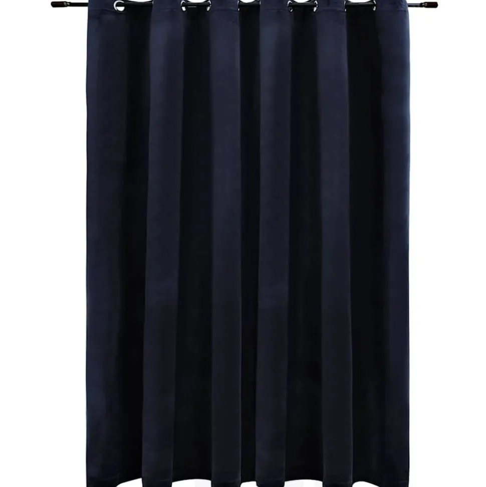 vidaXL Gordijn verduisterend met ringen 290x245 cm fluweel zwart