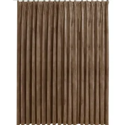 vidaXL Gordijn verduisterend met haken 290x245 cm fluweel beige