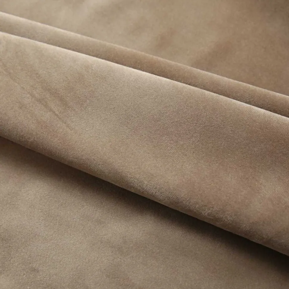 vidaXL Gordijn verduisterend met haken 290x245 cm fluweel beige