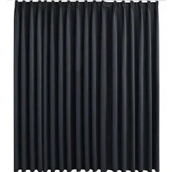 vidaXL Gordijn verduisterend met haken 290x245 cm zwart