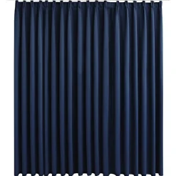 vidaXL Gordijn verduisterend met haken 290x245 cm blauw