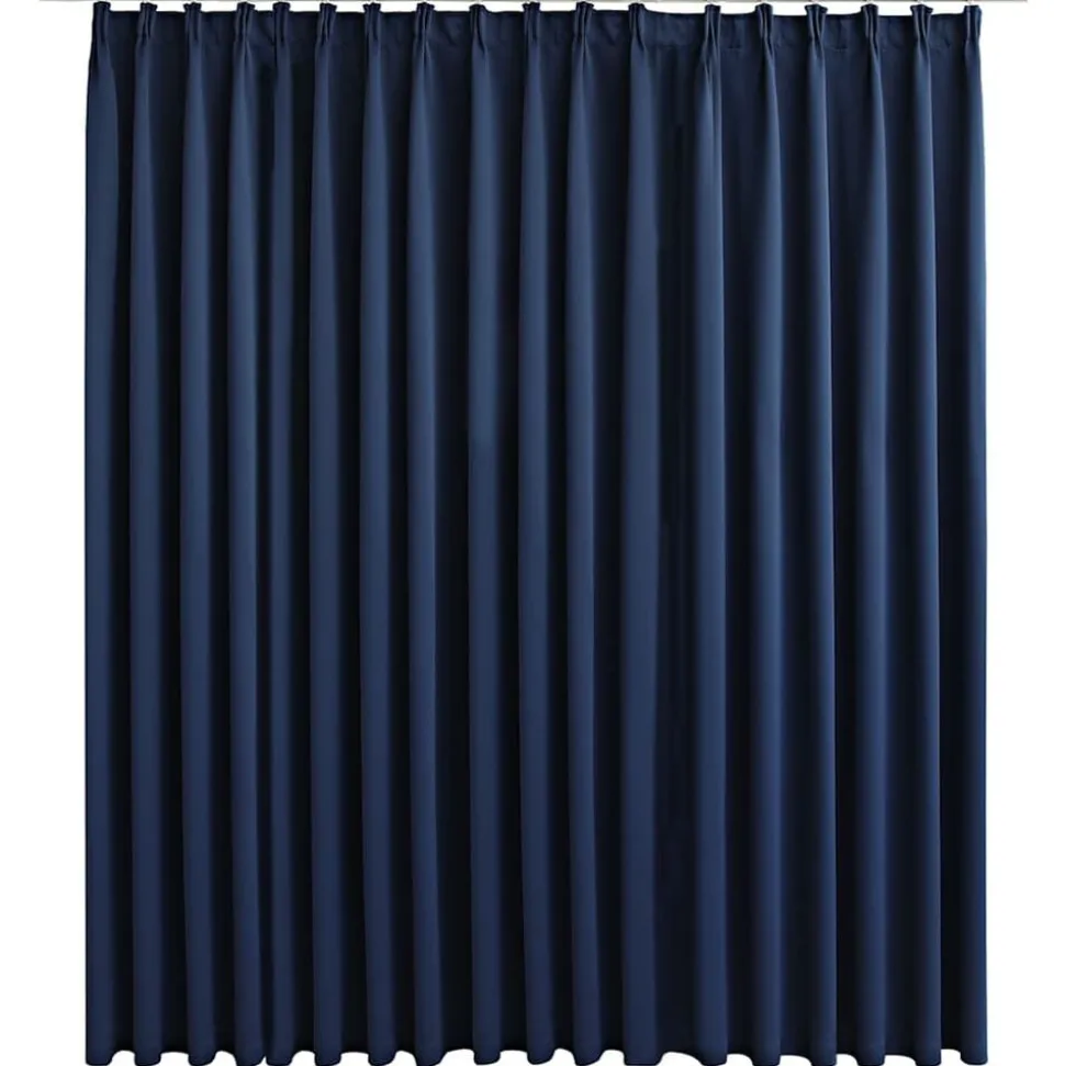 vidaXL Gordijn verduisterend met haken 290x245 cm blauw