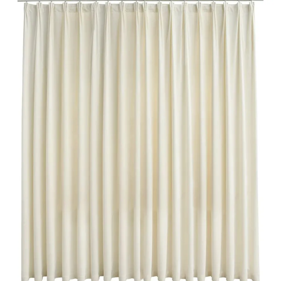 vidaXL Gordijn verduisterend met haken 290x245 cm fluweel crème