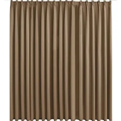 vidaXL Gordijn verduisterend met haken 290x245 cm taupe