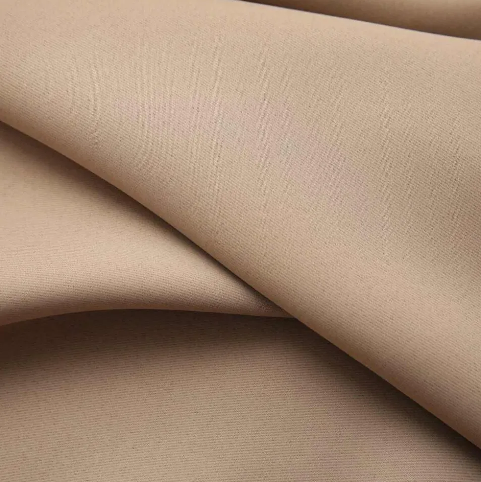 vidaXL Gordijn verduisterend met haken 290x245 cm taupe