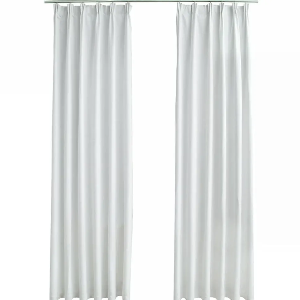 vidaXL Gordijnen verduisterend met haken 2 st 140x175 cm gebroken wit