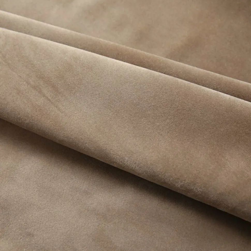 vidaXL Gordijnen verduisterend 2 st met haken 140x175 cm fluweel beige