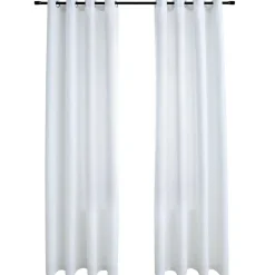 vidaXL Gordijnen verduisterend met ringen 2 st 140x175 cm gebroken wit