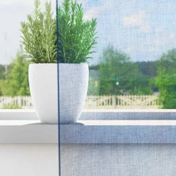 vidaXL Gordijnen voile met roedezakken 2 st koningsblauw
