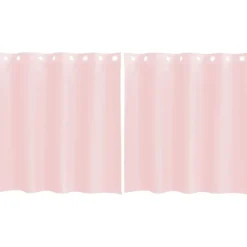 vidaXL Gordijnen voile met doorvoertules 2 st 140x140 cm lichtroze