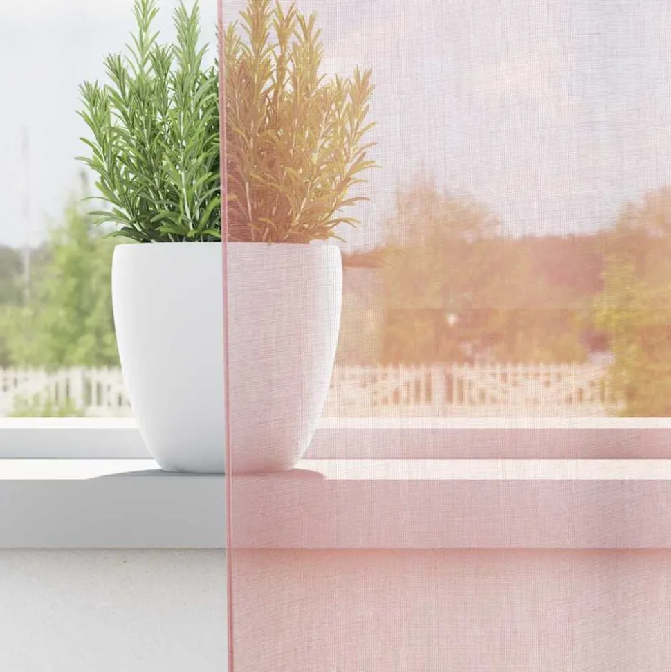 vidaXL Gordijnen voile met doorvoertules 2 st 140x140 cm lichtroze