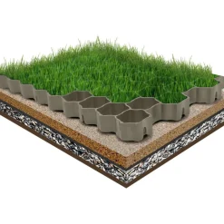 vidaXL Grasroosters 16 st 60x40x3 cm kunststof groen