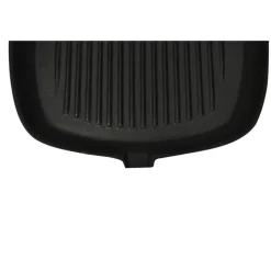 vidaXL Grillpan met houten handvat gietijzer 20x20 cm