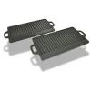 vidaXL Grillplaat gietijzer dubbelzijdig 38x23 cm 2 st