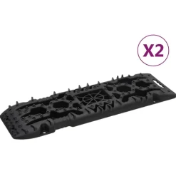 vidaXL Gripplaten 2 st 107x31x7 cm nylon zwart