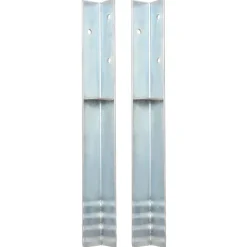 vidaXL Grondanker L-vormig 5x5x50 cm gegalvaniseerd staal 2 st