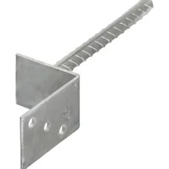 vidaXL Grondankers 6 st 8x6x30 cm gegalvaniseerd staal zilverkleurig
