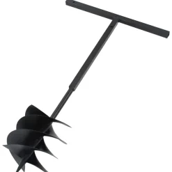 vidaXL Grondboor met handvat 250 mm met verlengbuis 4 m staal
