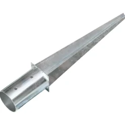 vidaXL Grondpinnen 2 st 8x61 cm gegalvaniseerd staal zilverkleurig