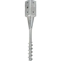 vidaXL Grondpinnen 2 st 7x7x56 cm gegalvaniseerd staal zilverkleurig