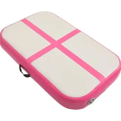 vidaXL Gymnastiekmat met pomp opblaasbaar 60x100x15 cm PVC roze