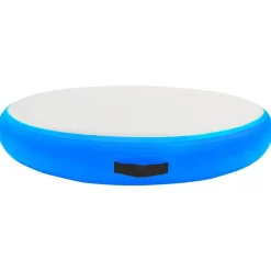 vidaXL Gymnastiekmat met pomp opblaasbaar 100x100x10 cm PVC blauw