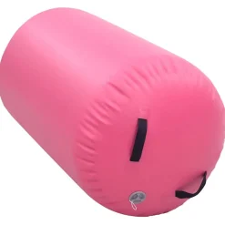 vidaXL Gymnastiekrol met pomp opblaasbaar 100x60 cm PVC roze