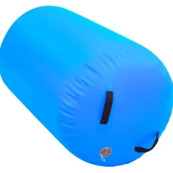 vidaXL Gymnastiekrol met pomp opblaasbaar 100x60 cm PVC blauw
