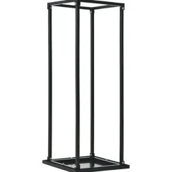 vidaXL Haardhoutrek met basis 37x37x113 cm staal zwart
