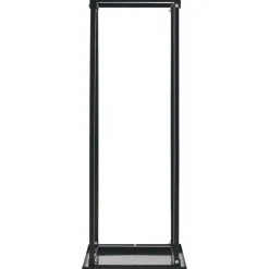 vidaXL Haardhoutrek met basis 37x37x113 cm staal zwart