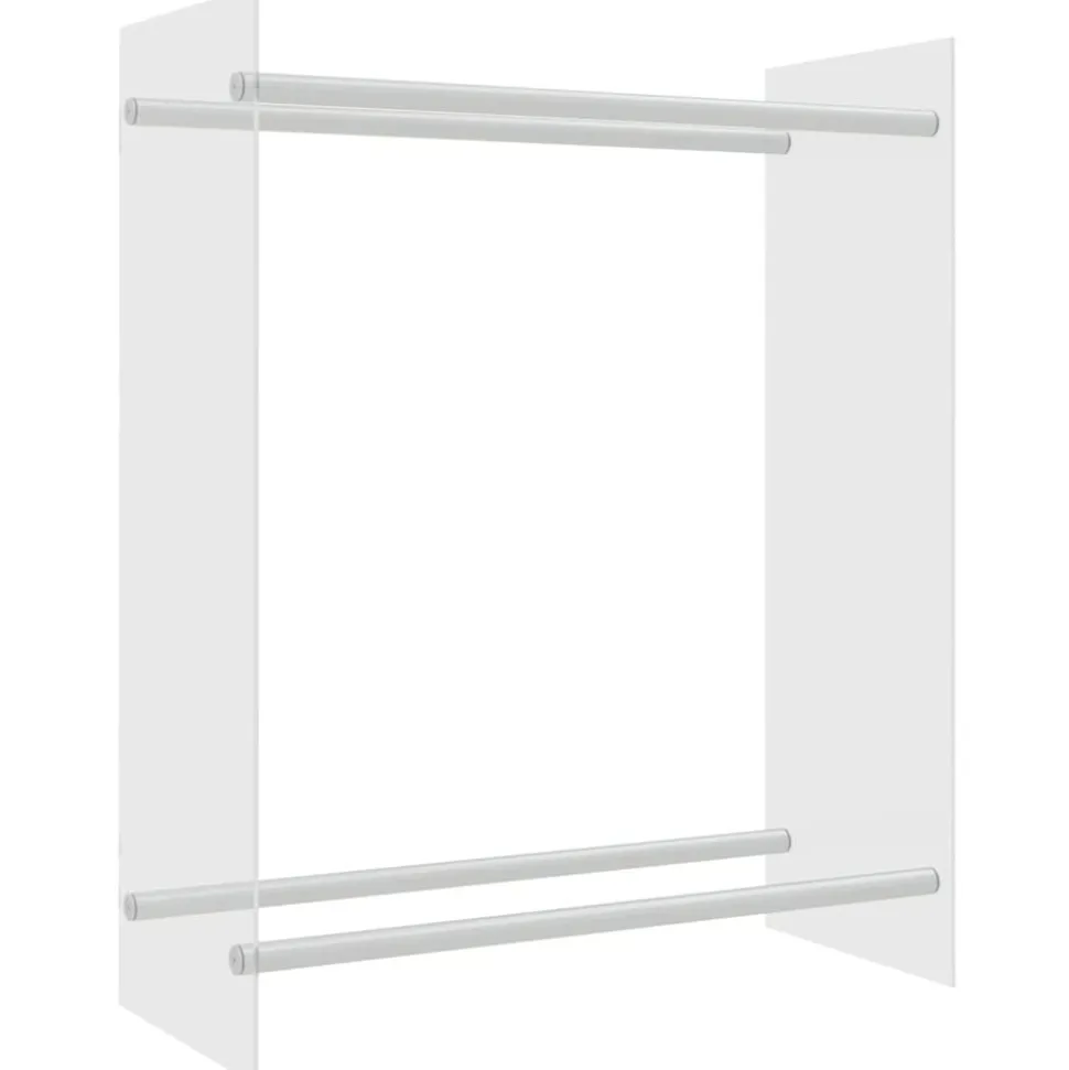vidaXL Haardhoutrek 80x35x100 cm gehard glas transparant