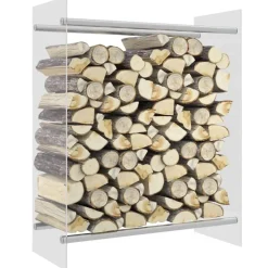 vidaXL Haardhoutrek 80x35x100 cm gehard glas transparant