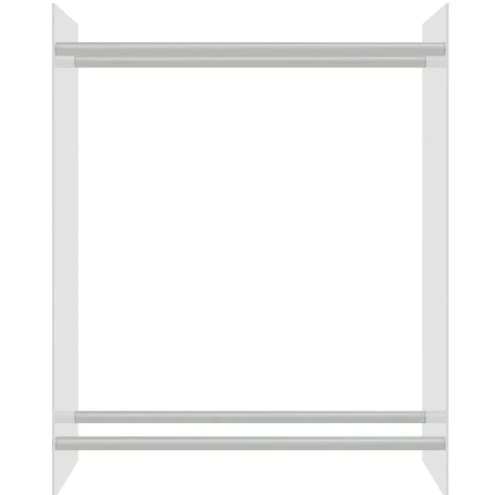 vidaXL Haardhoutrek 80x35x100 cm gehard glas transparant