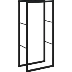 vidaXL Haardhoutrek 55x30x116 cm staal zwart