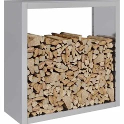 vidaXL Haardhoutrek 100x40x100 cm gegalvaniseerd staal