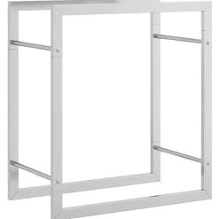 vidaXL Haardhoutrek 50x28x56 cm roestvrij staal