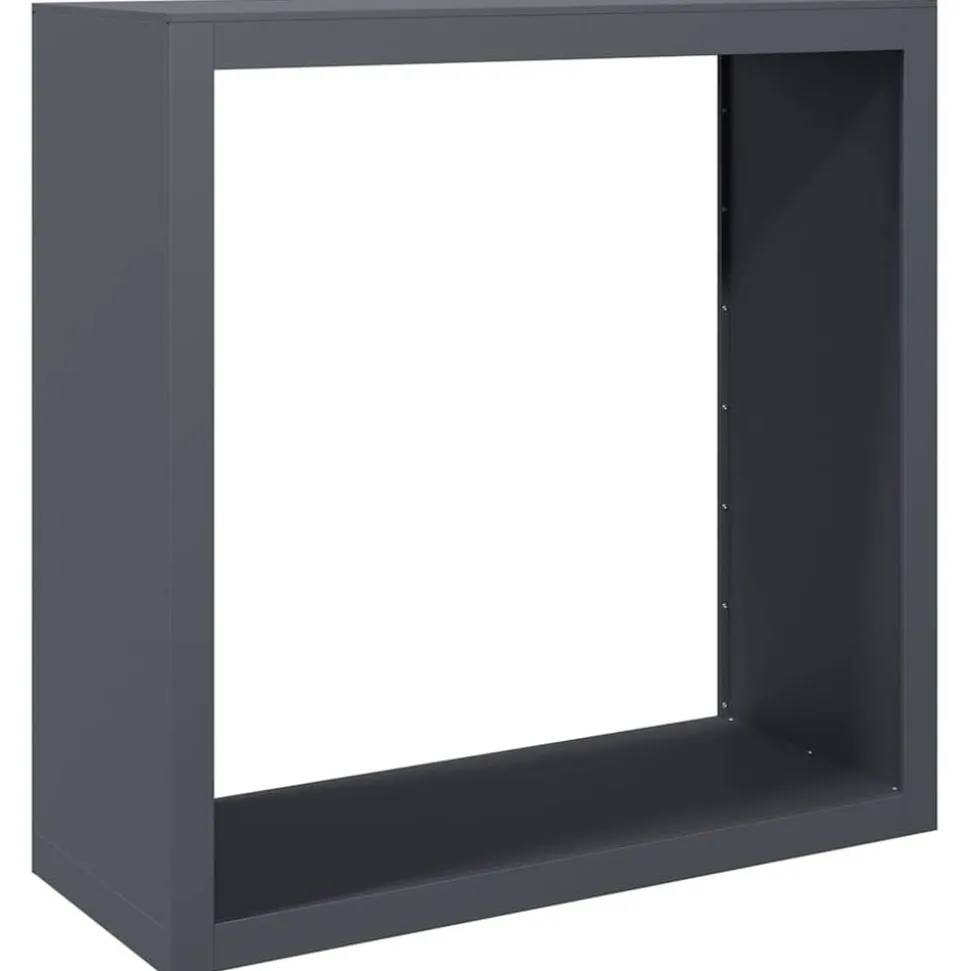 vidaXL Haardhoutrek 100x40x100 cm staal antracietkleurig