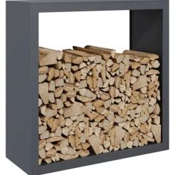 vidaXL Haardhoutrek 100x40x100 cm staal antracietkleurig