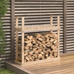 vidaXL Haardhoutrek 110x35x108,5 cm massief grenenhout