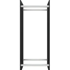 vidaXL Haardhoutrek 40x35x100 cm gehard glas zwart