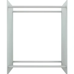 vidaXL Haardhoutrek 80x35x100 cm gehard glas wit